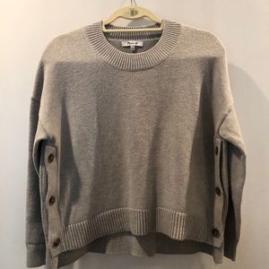 Madewell Brownstone Side Button Sweater